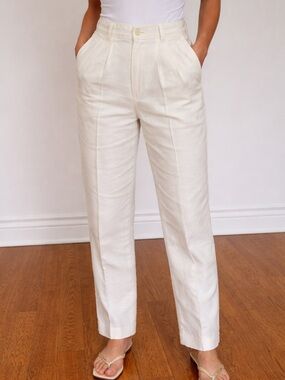 Vintage Collectible Gold by Giorgio di Sant’Angelo Size 12 Linen/Rayon Pants 90s